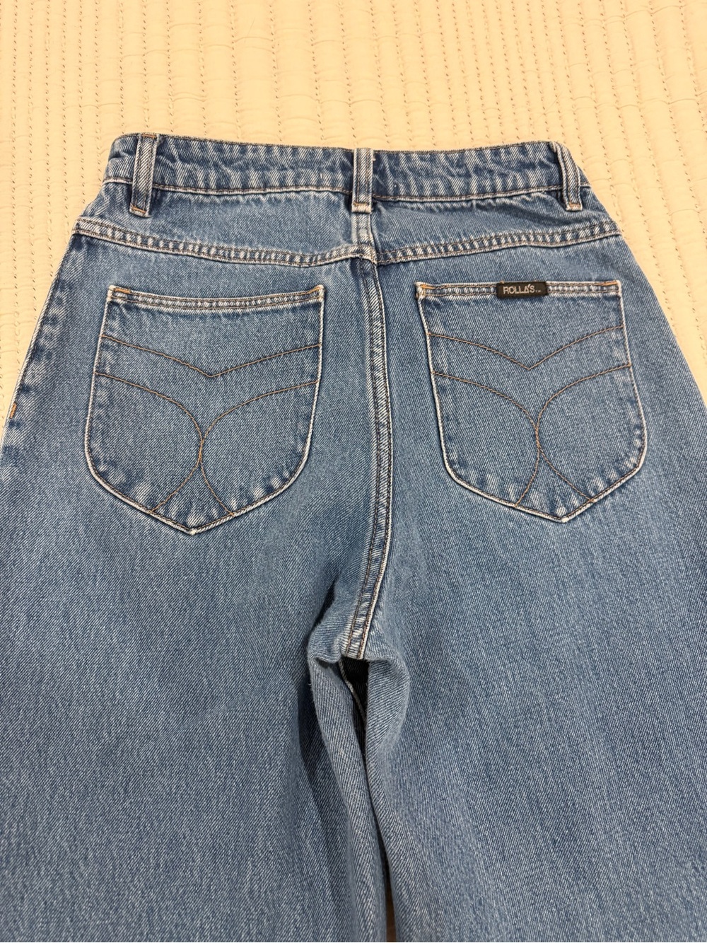 Rolla’s Sailor Jean - High-Rise Wide Leg Jeans in Ashley Blue - Picture 11 of 11